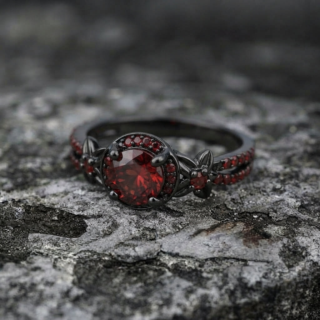 Crimson Crown Ring