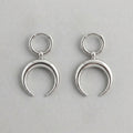 Bold Crescent Moon Dangle Earrings