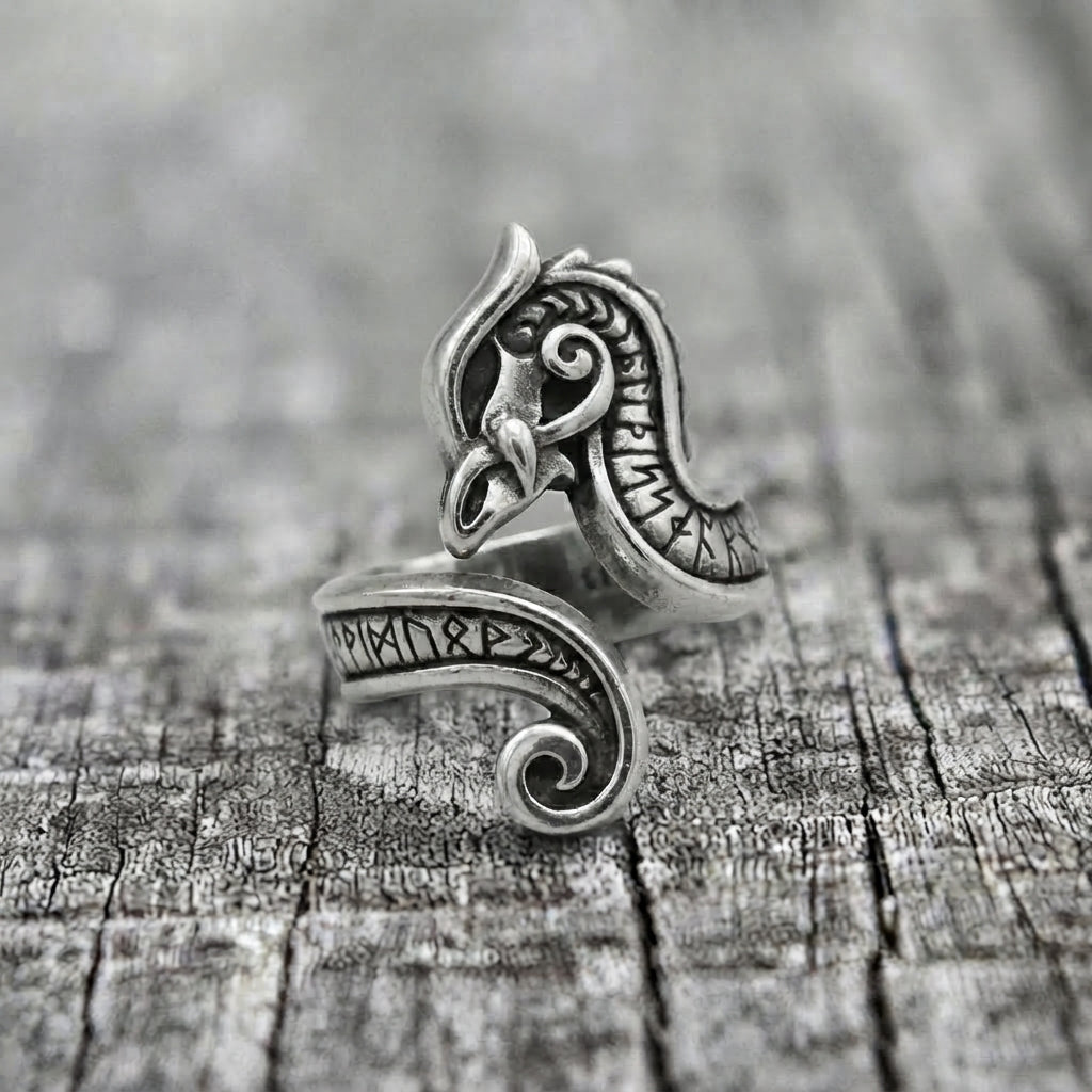 Norse Raven Dark Omen Ring