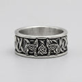 Knotwork Wolf Band Ring