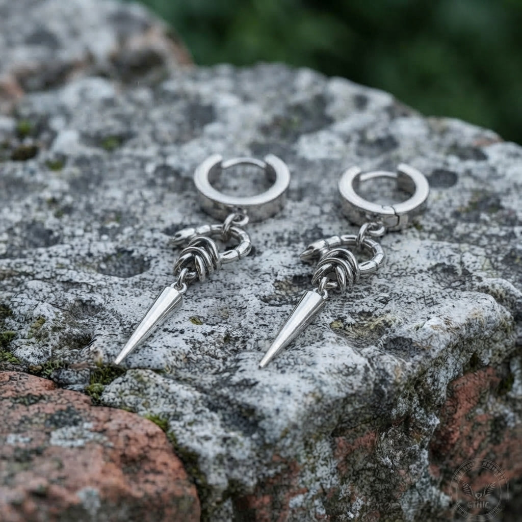 Serpent Head Spike Earrings