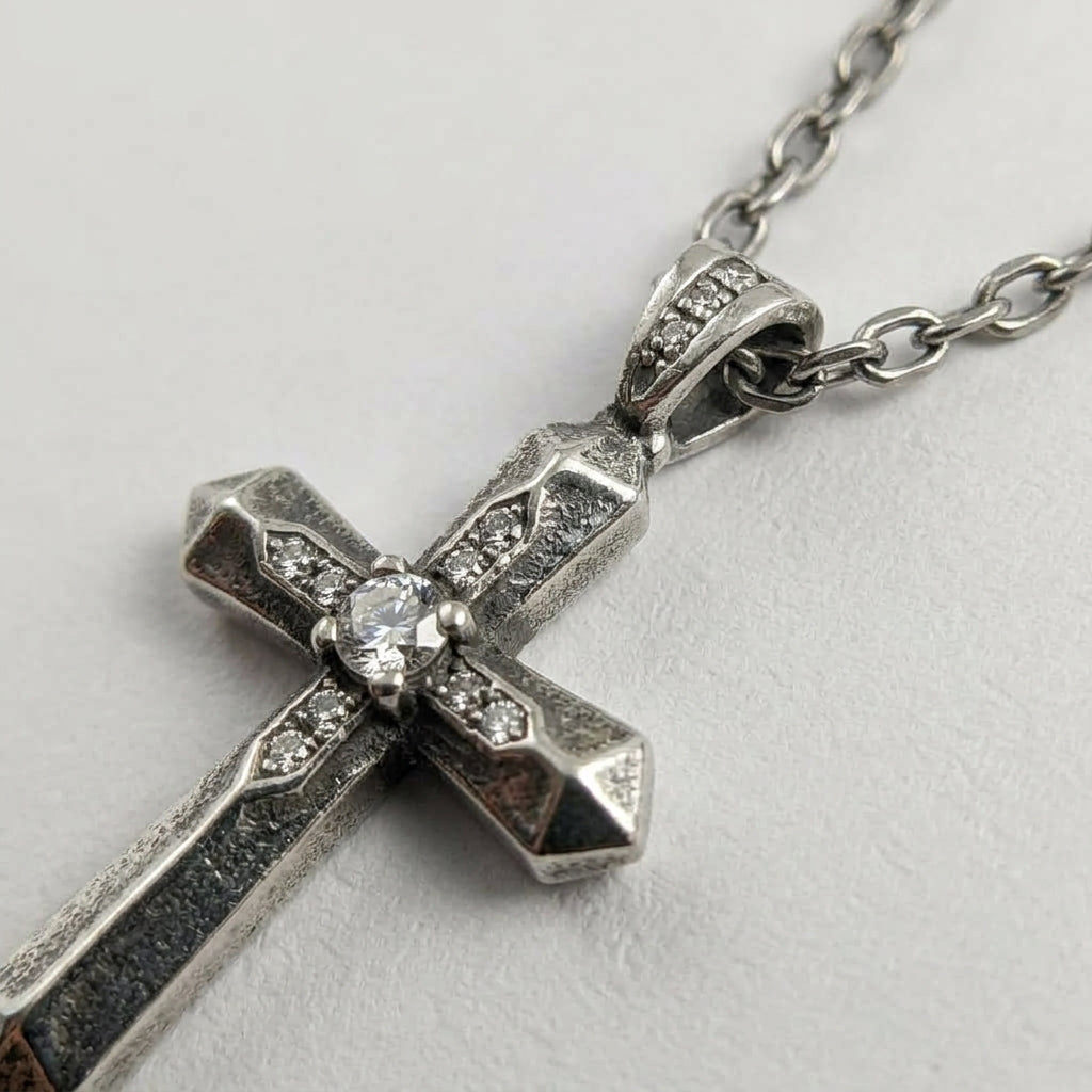 Pave Cross Pendant Necklace
