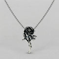 Ketting met eeuwige zwarte rozenstengel