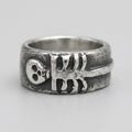 Skull & Spine Skeleton Band Ring