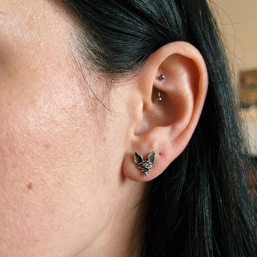 Mystic Bat Stud Earrings