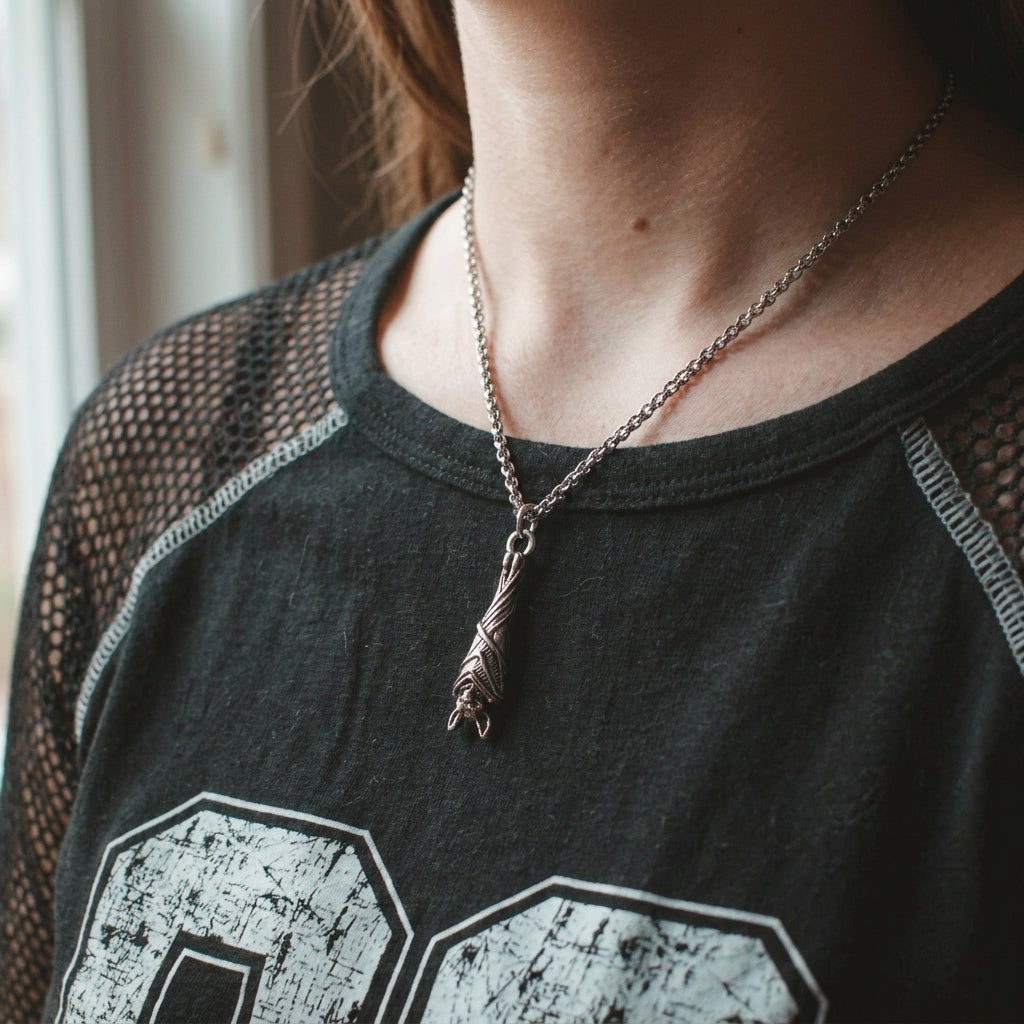 The Resting Bat Necklace