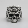 Gothic Crown Skull Statement Ring