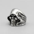 Hooded Skull Grim Reaper Statement Ring