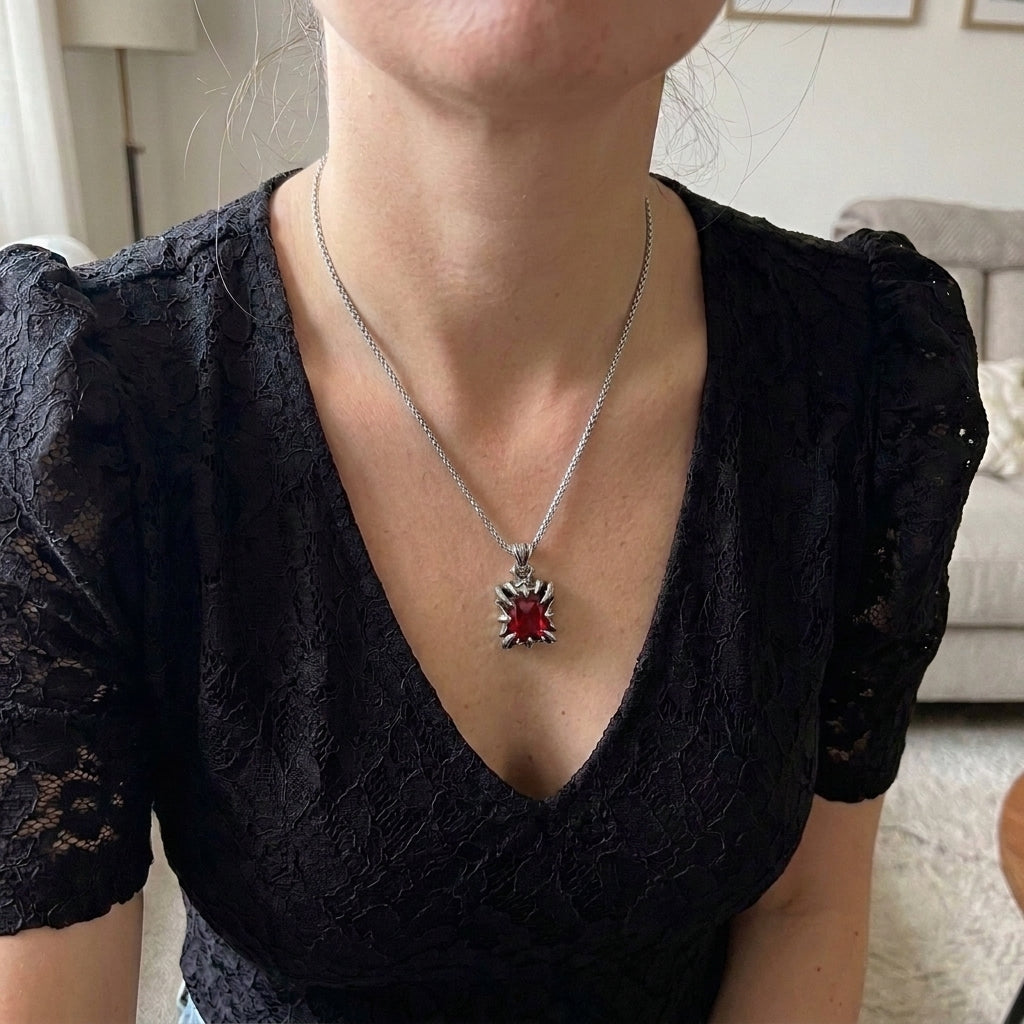 Scarlet Relic Pendant Necklace