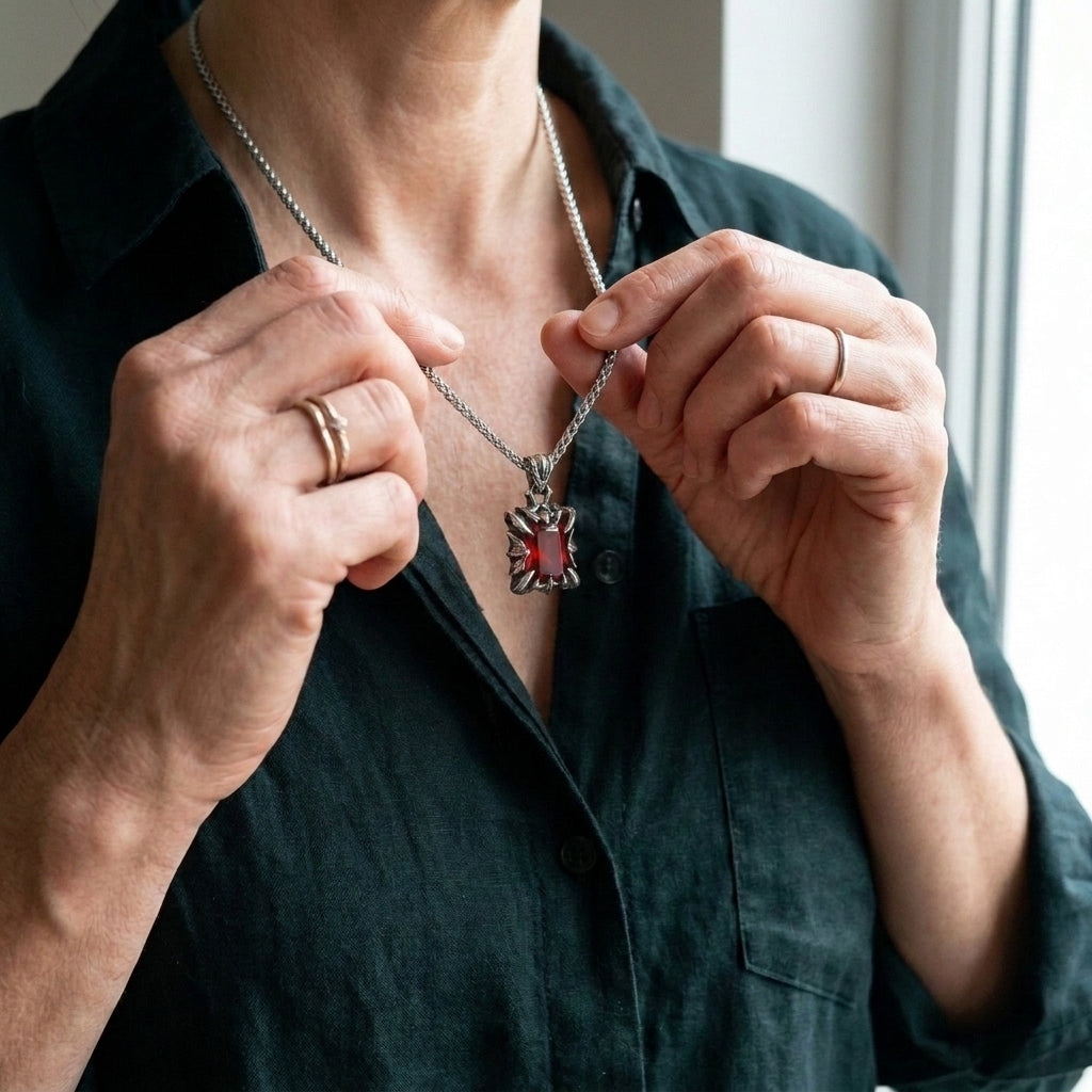 Scarlet Relic Pendant Necklace
