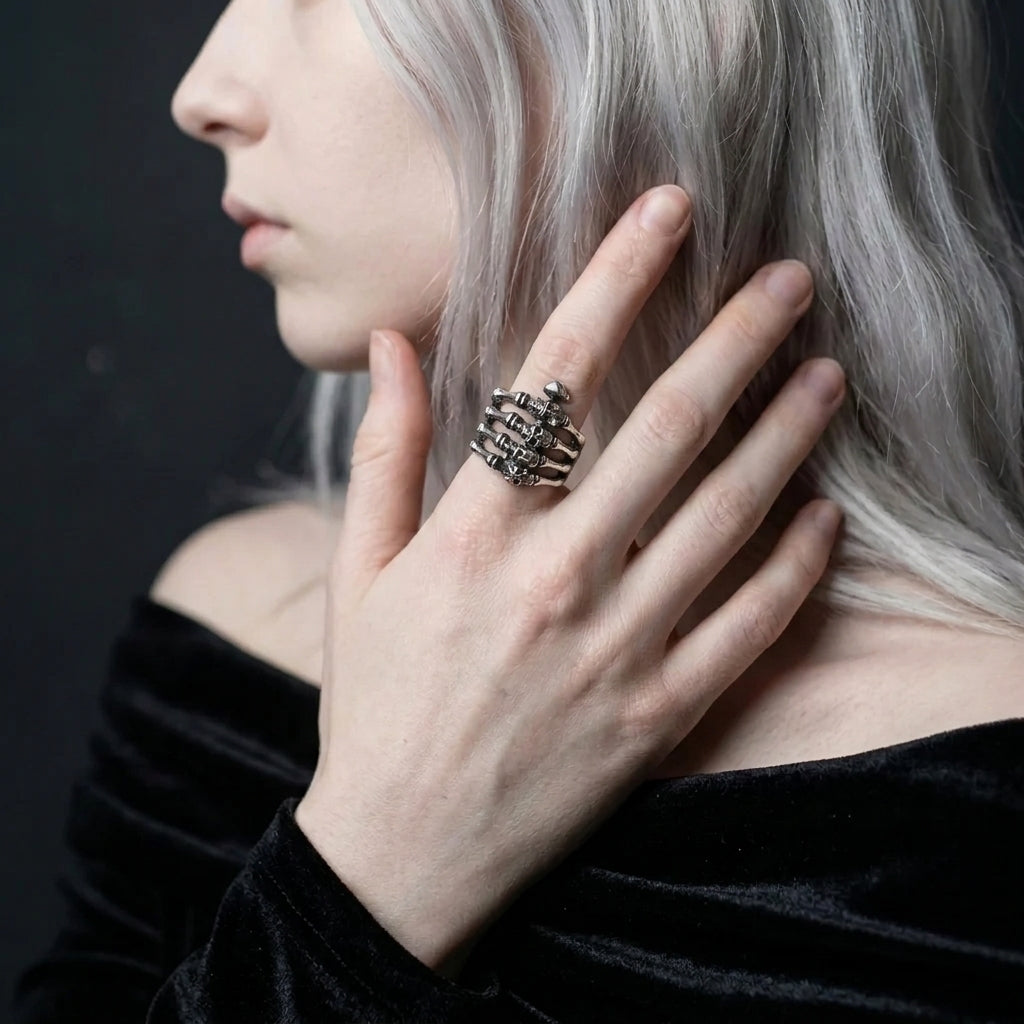 Skeleton Hand Wraparound Ring