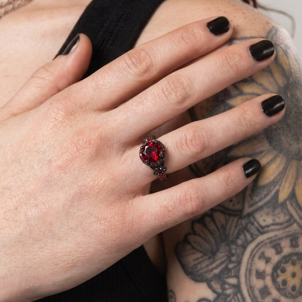 Crimson Crown Ring
