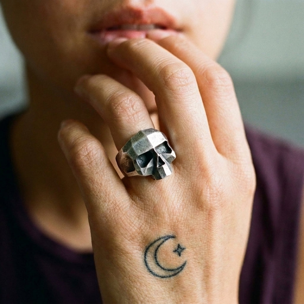 Chunky Skull Statement Ring