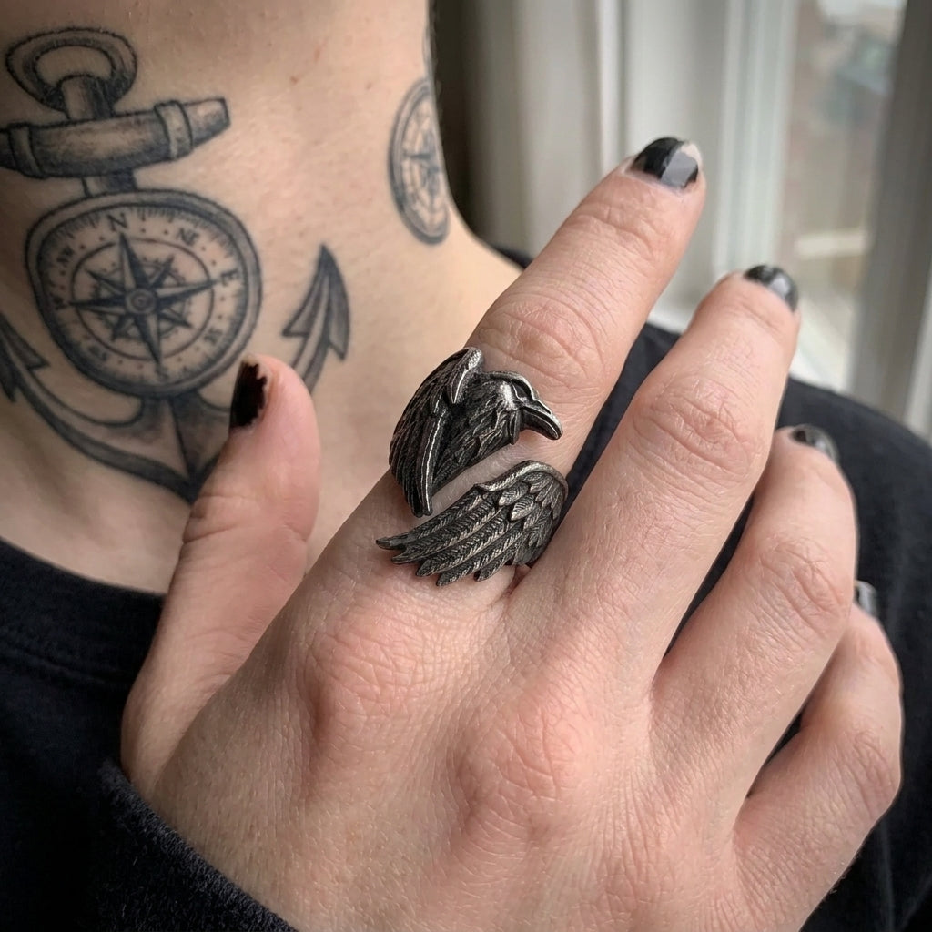 The Shadow Raven Ring