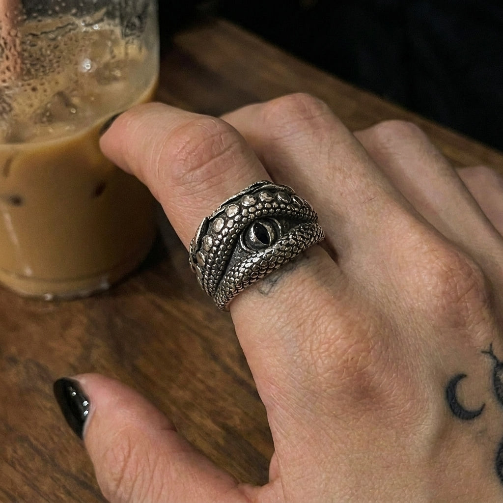 Crocodile Eye Ring