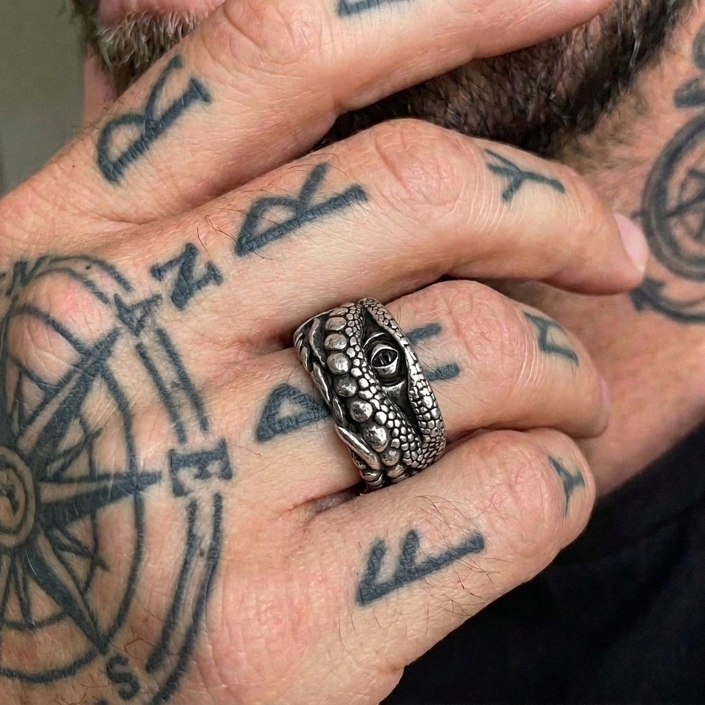 Crocodile Eye Ring