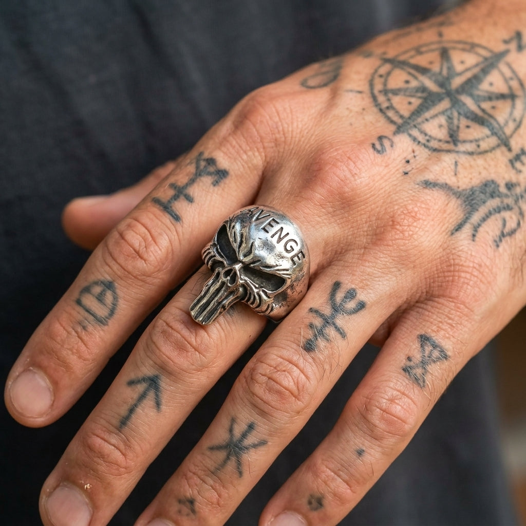 Skull Letter Ring