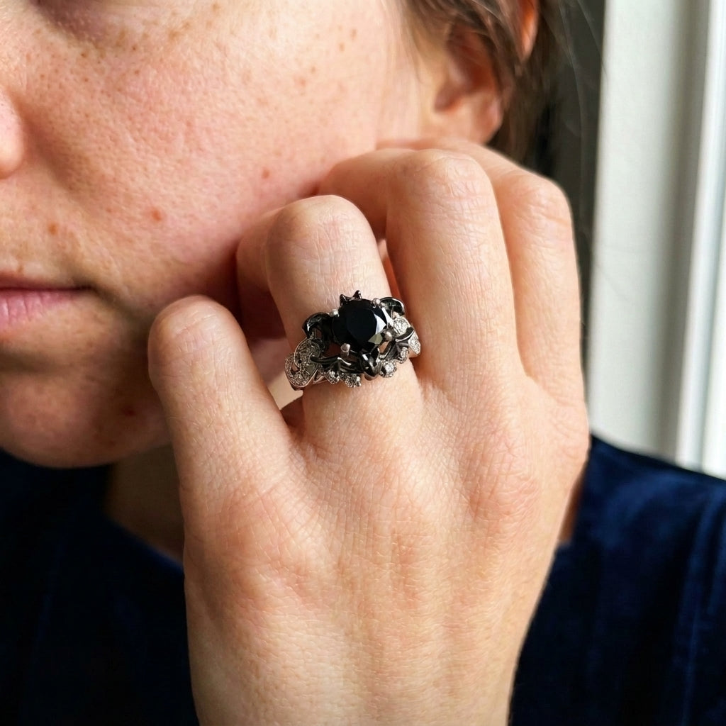 Obsidian Rose Ring
