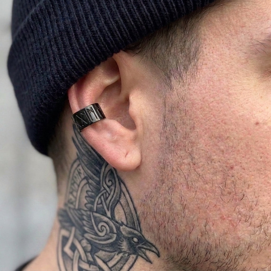 Elder Futhark Ear Cuffs Earrings