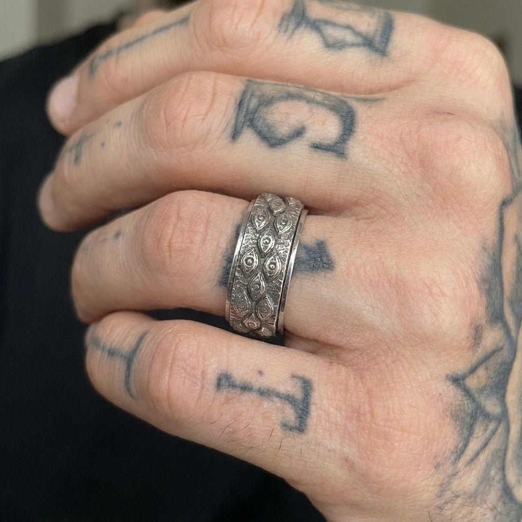 Evil Eye Eternity Spinner Ring