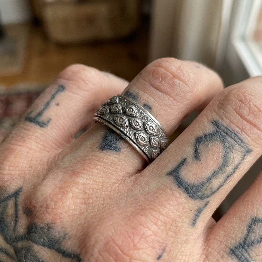 Evil Eye Eternity Spinner Ring