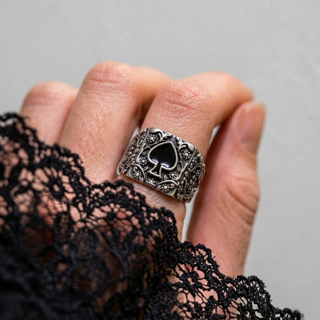 Ace of Spades Ring Ace of Spades Signet Ring
