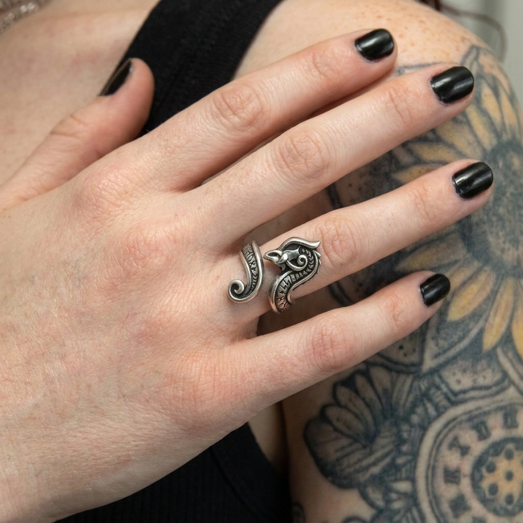Norse Raven Dark Omen Ring