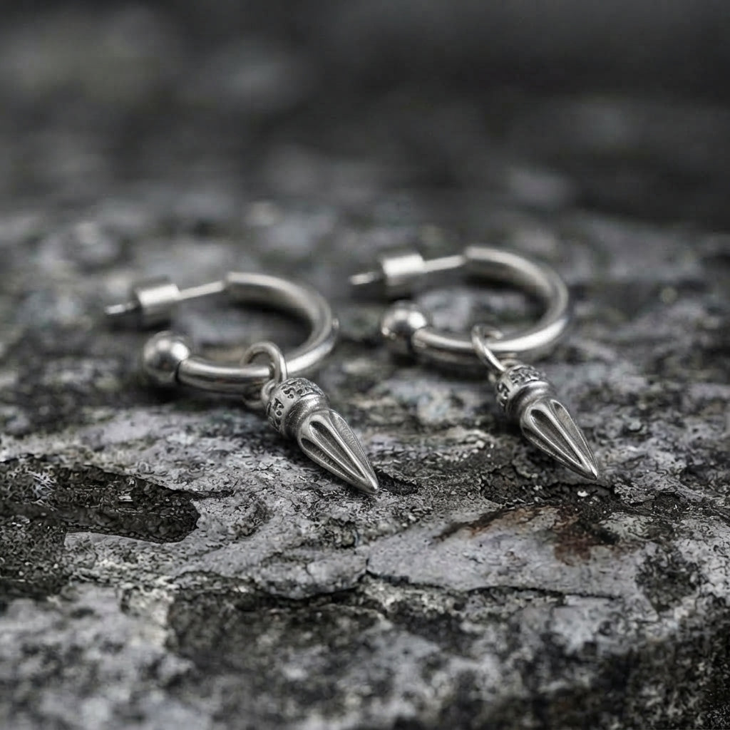 Textured Spike Drop Earrings