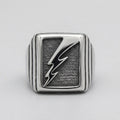 Bold Lightning Bolt Statement Ring