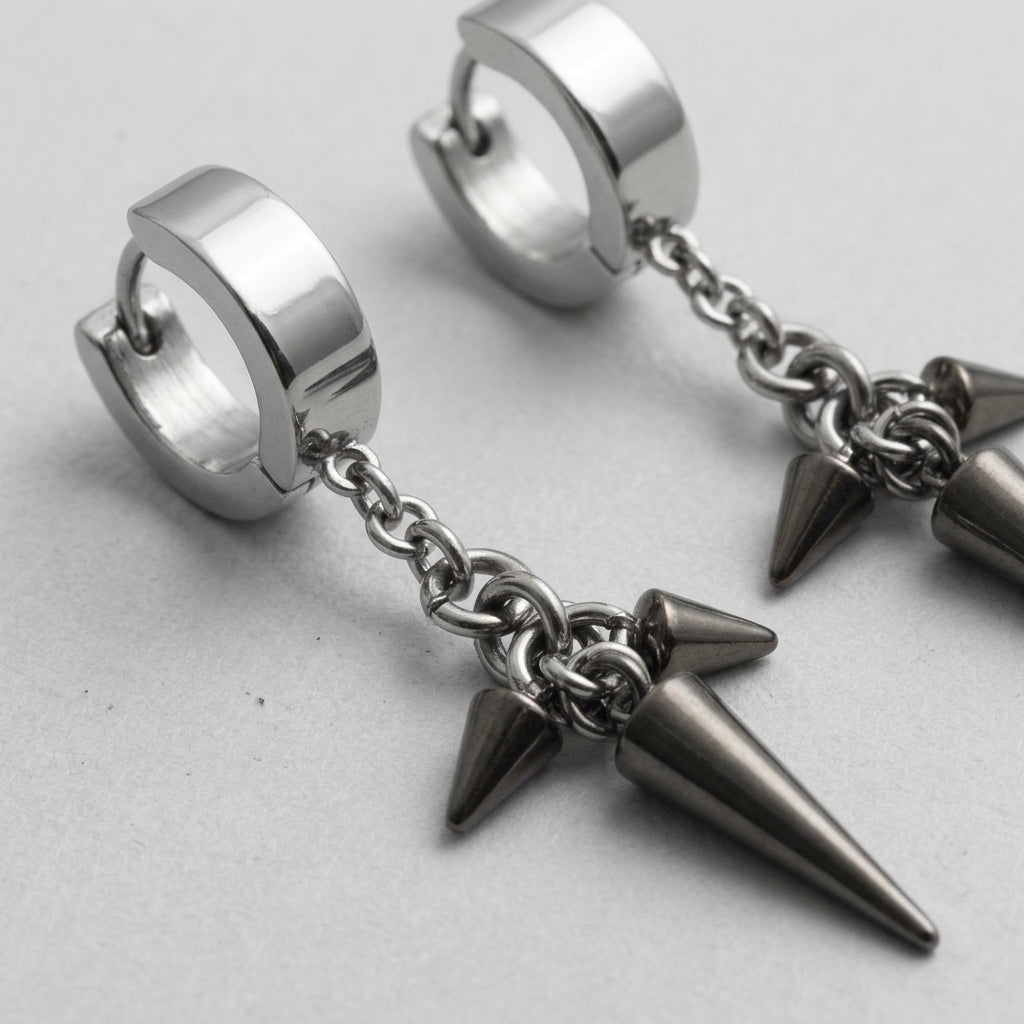 Dagger Cross Spike Earrings