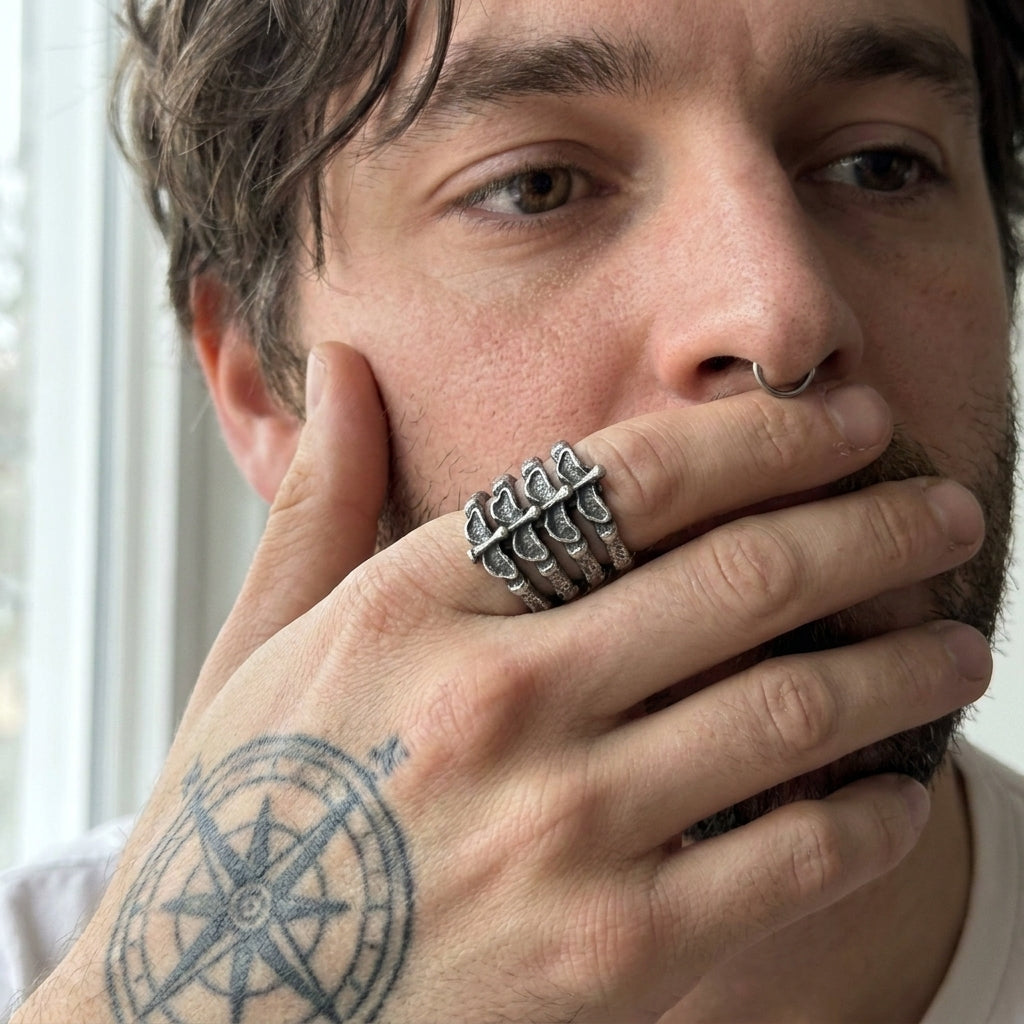 Dead Reckoning Spine Ring