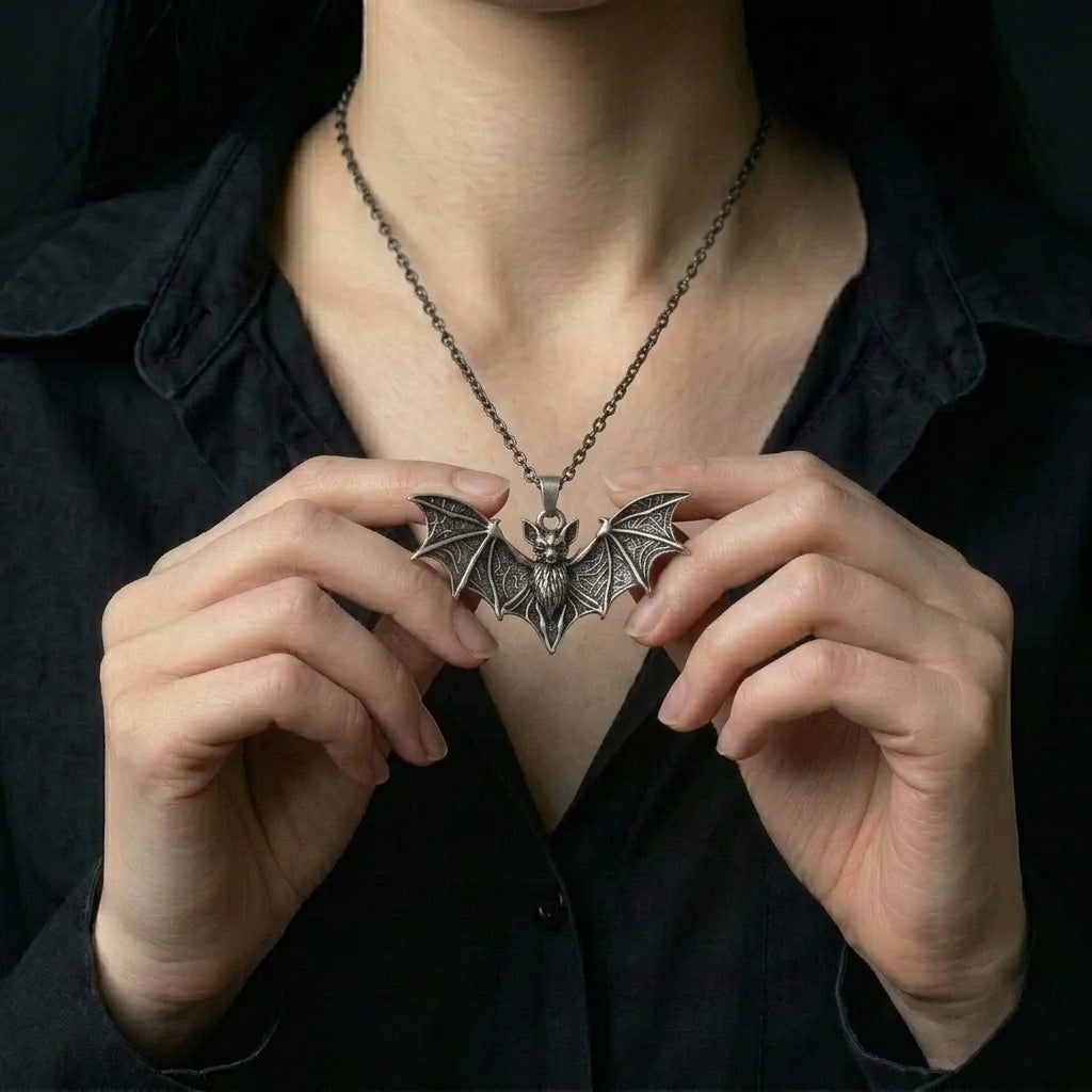 Cursed Bat Gothic Necklace