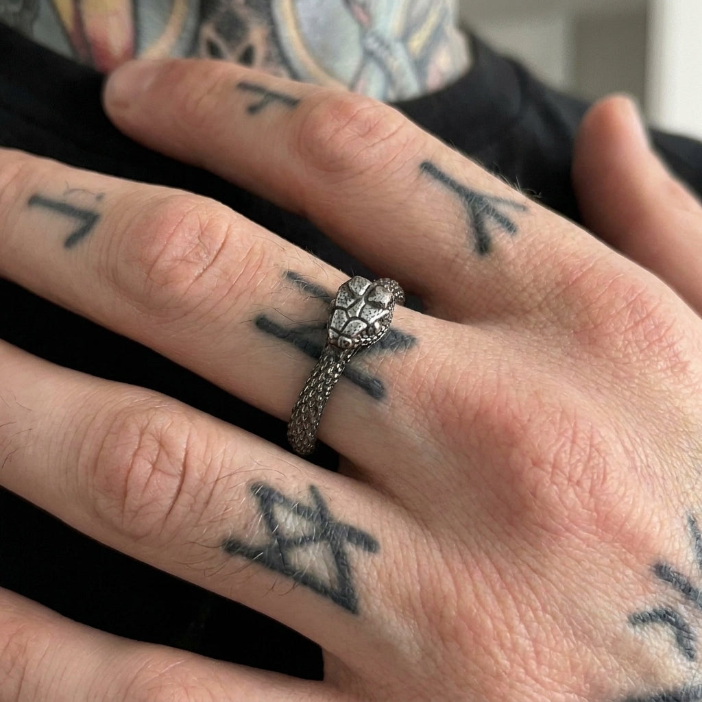 Ouroboros Coiled Serpent Ring