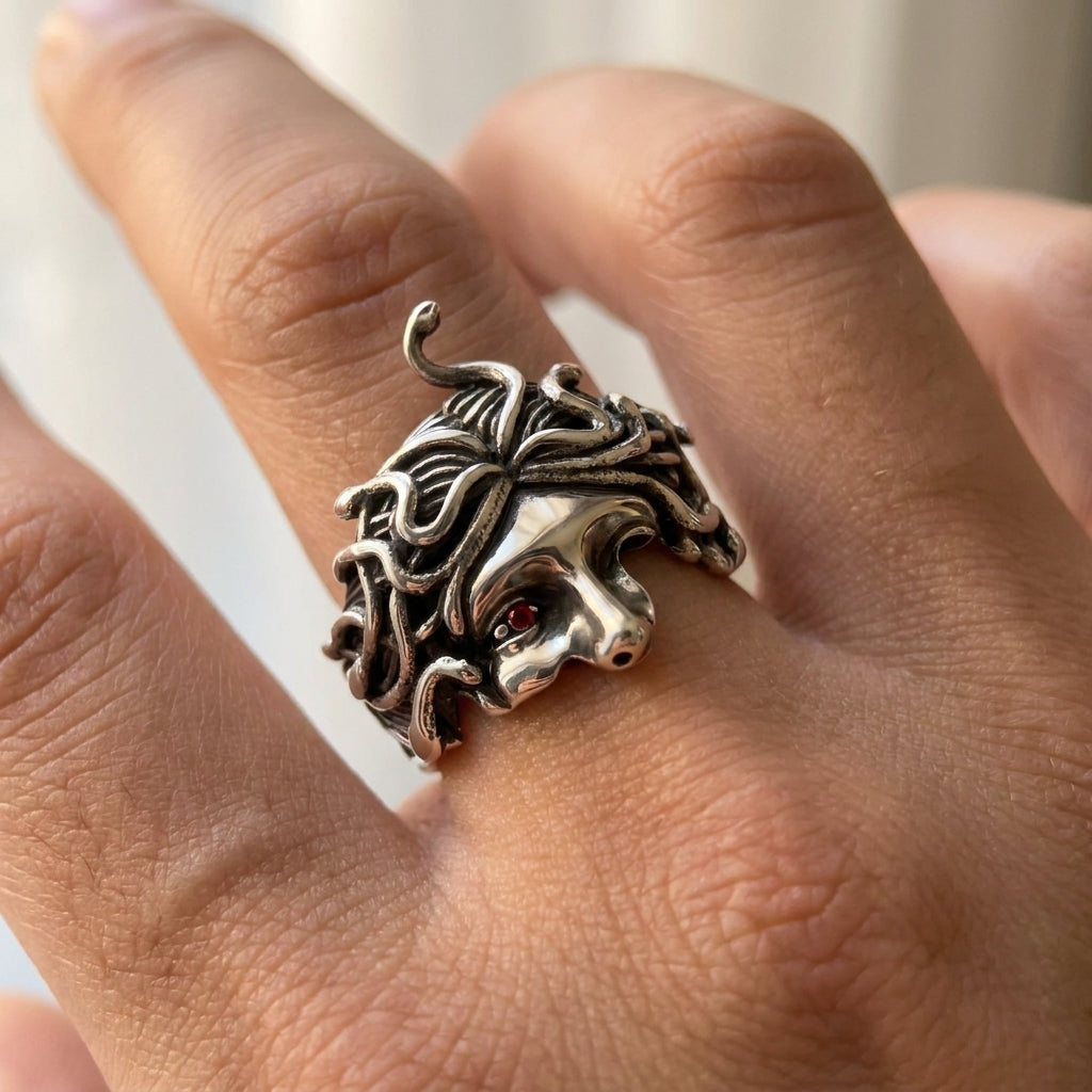 Medusa Gorgon Statement Ring