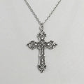 Antique Baroque Cross Statement Necklace