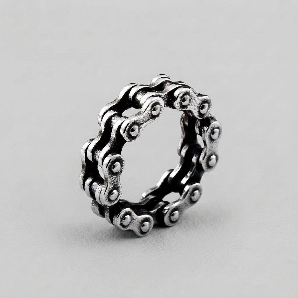 Bicycle Chain Hollow Ring