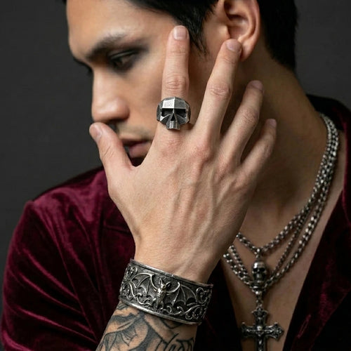 Chunky Skull Statement Ring