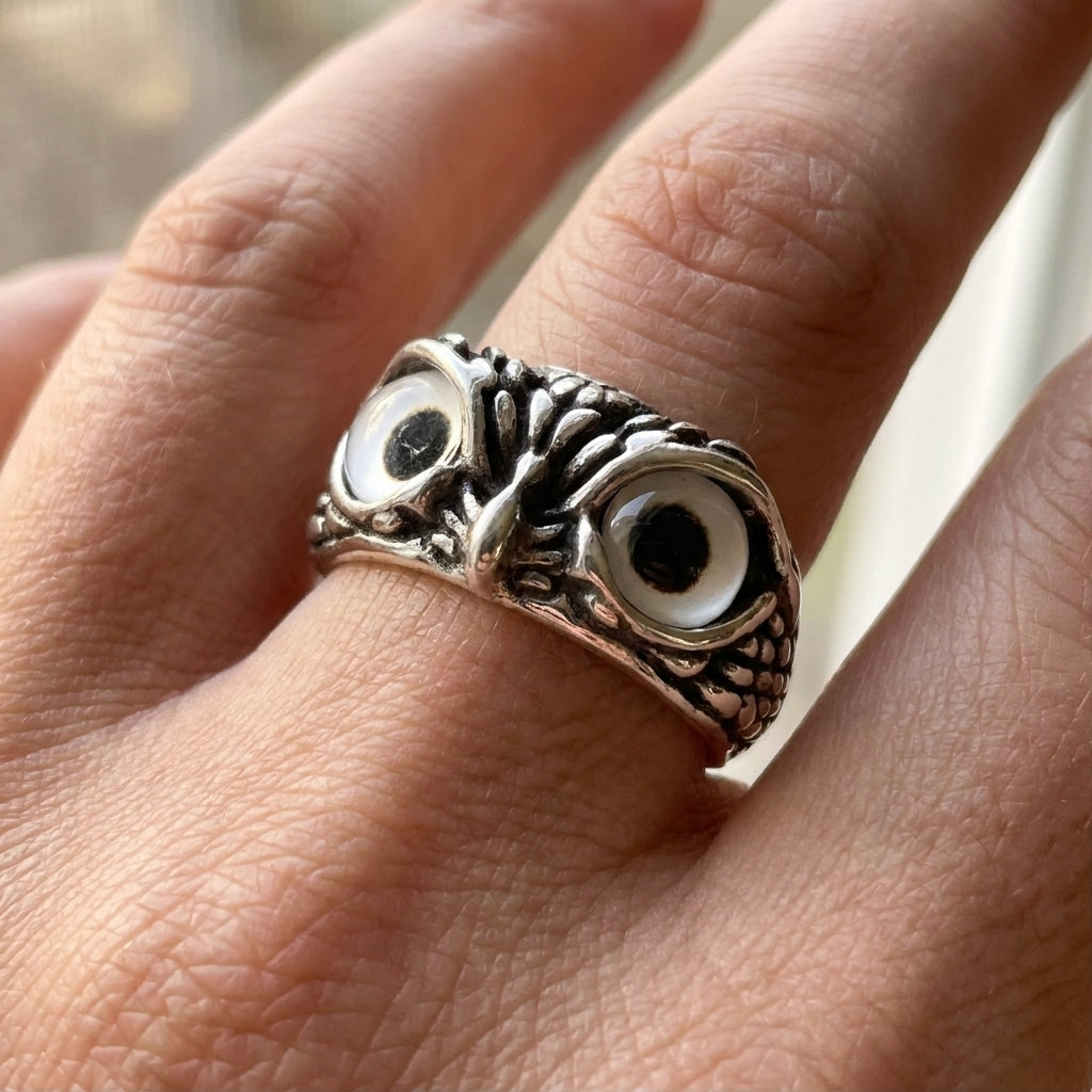 Owl Eyes Statement Ring