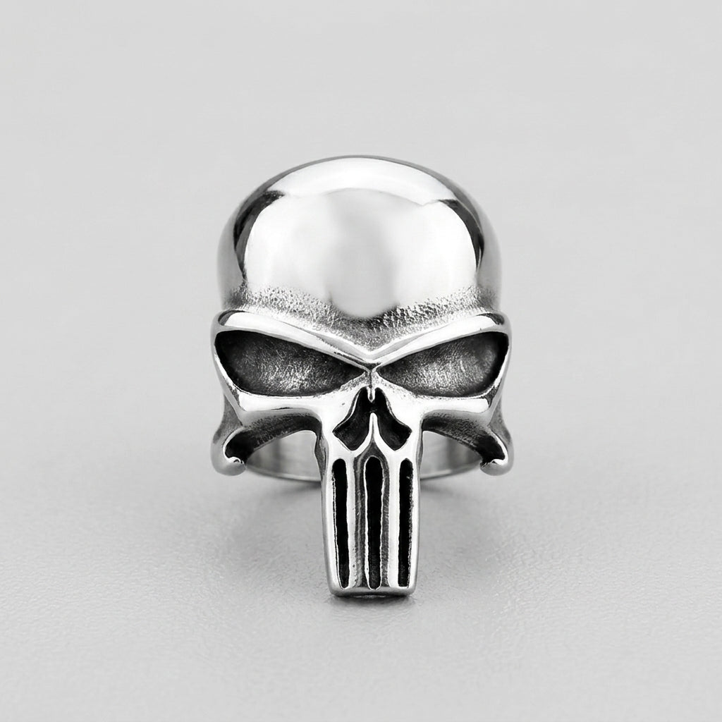 Sleek Death's Head Signet Ring