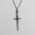 Reaper's Dagger Black Stone Necklace