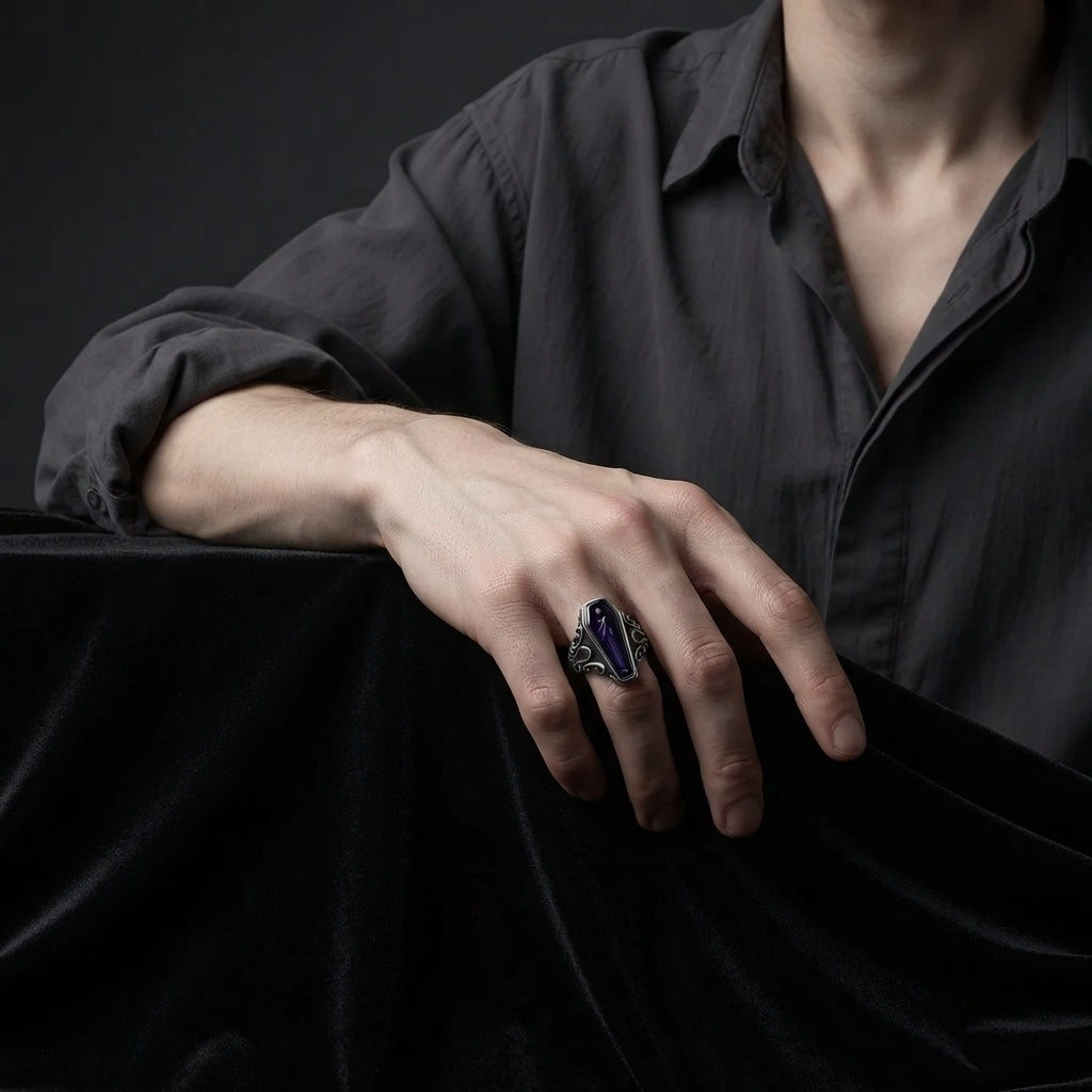 Gothic Coffin Spirit Ring