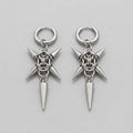 Spiked Chainmail Cluster Dagger Earrings