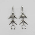 Spike Cluster Horseshoe Barbell Drop Earrings