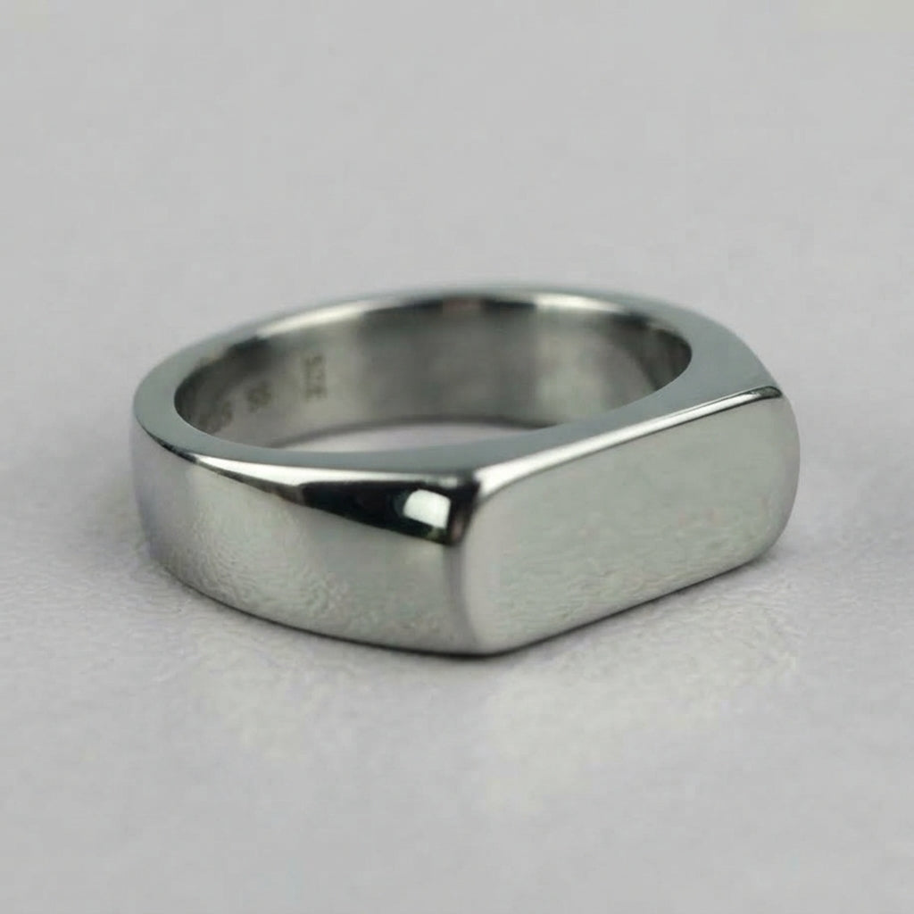 Polished Rectangle Signet Ring
