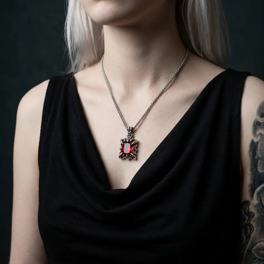 Scarlet Relic Pendant Necklace