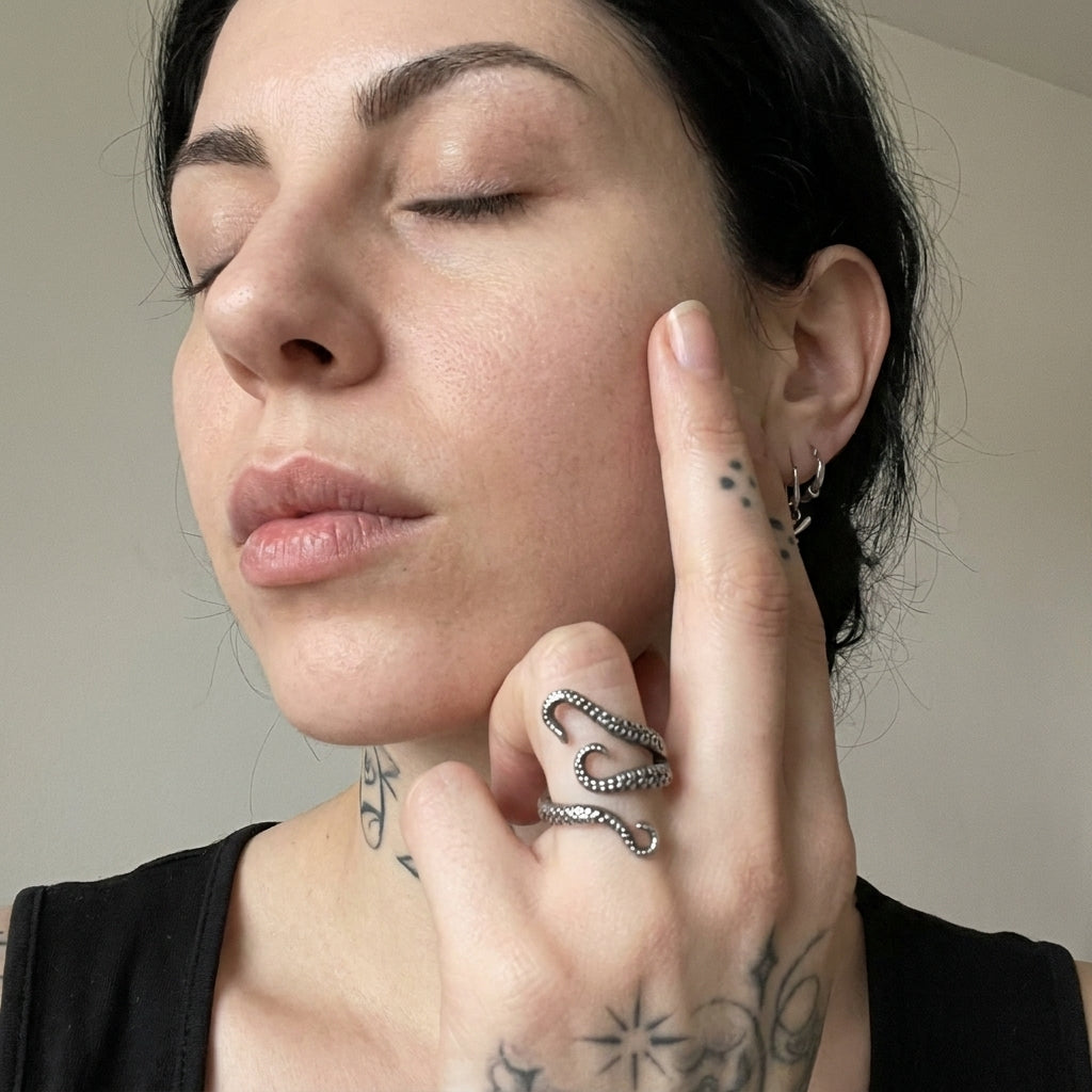 Octopus Tentacle Wrap Ring