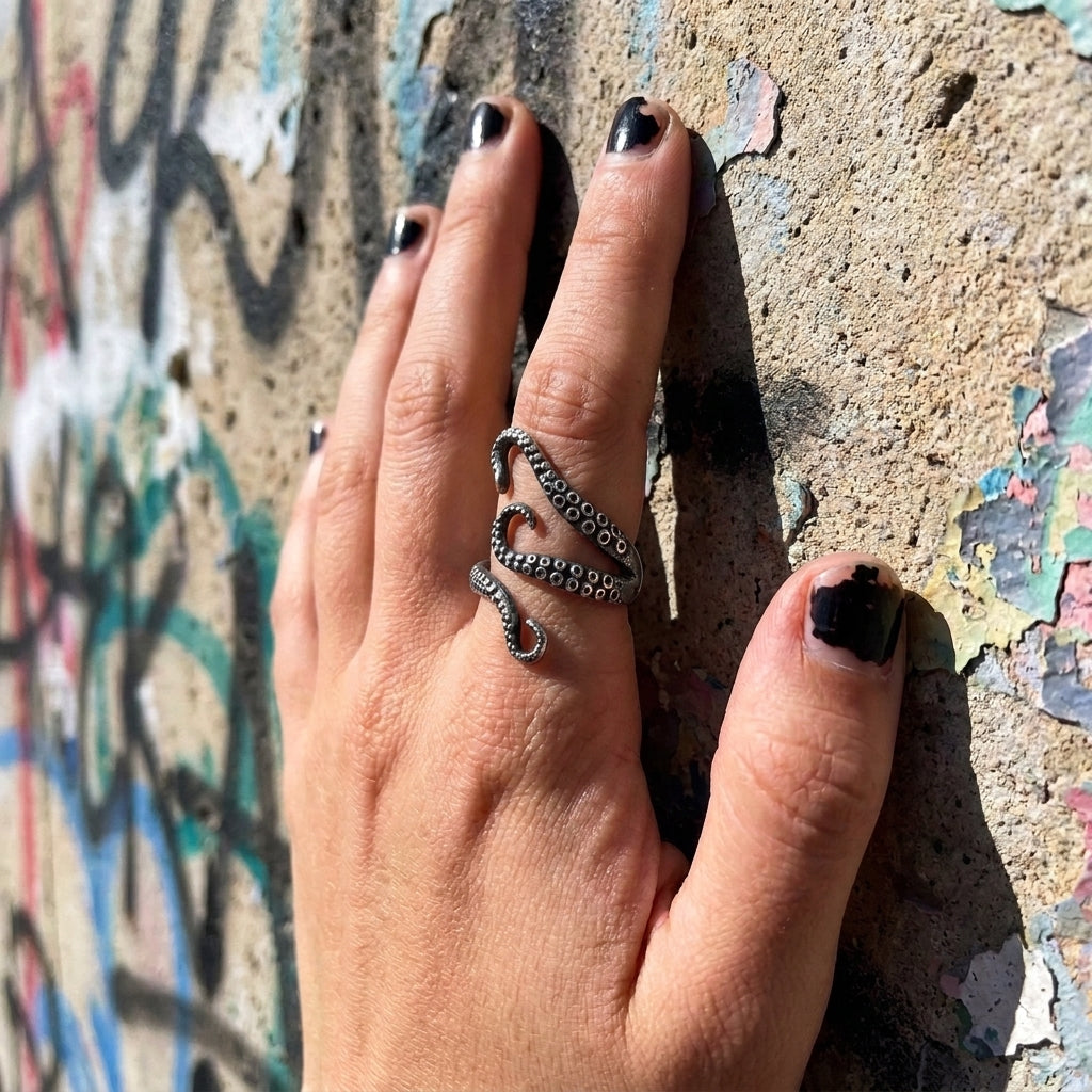 Octopus Tentacle Wrap Ring
