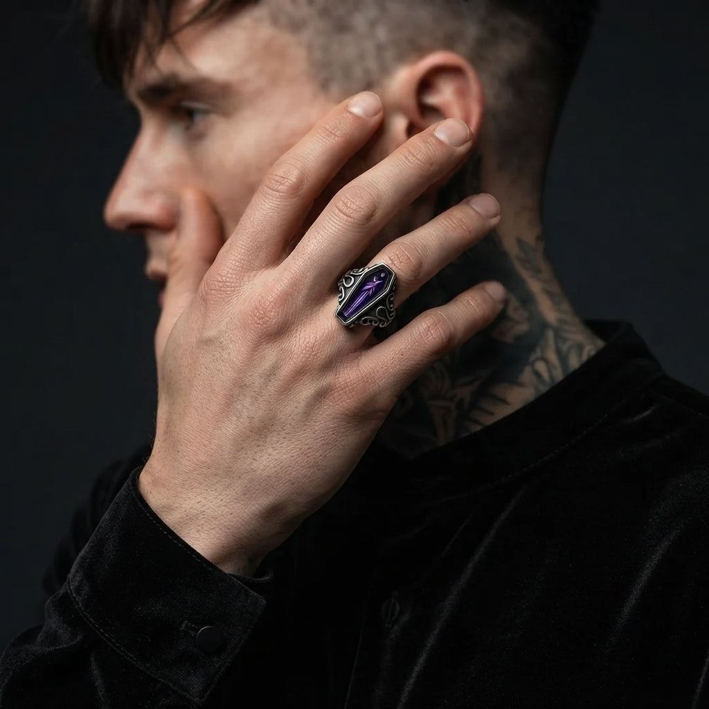 Gothic Coffin Spirit Ring
