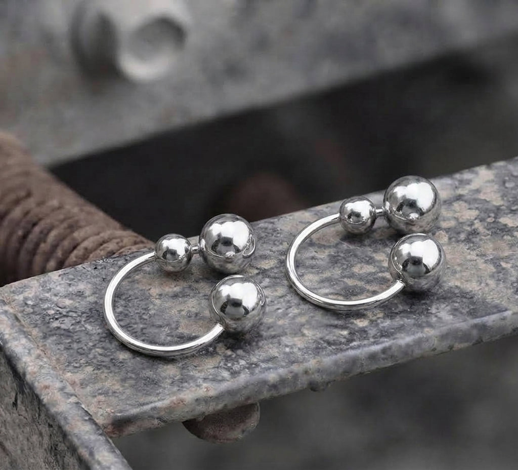 Graduated Ball Drop Earrings