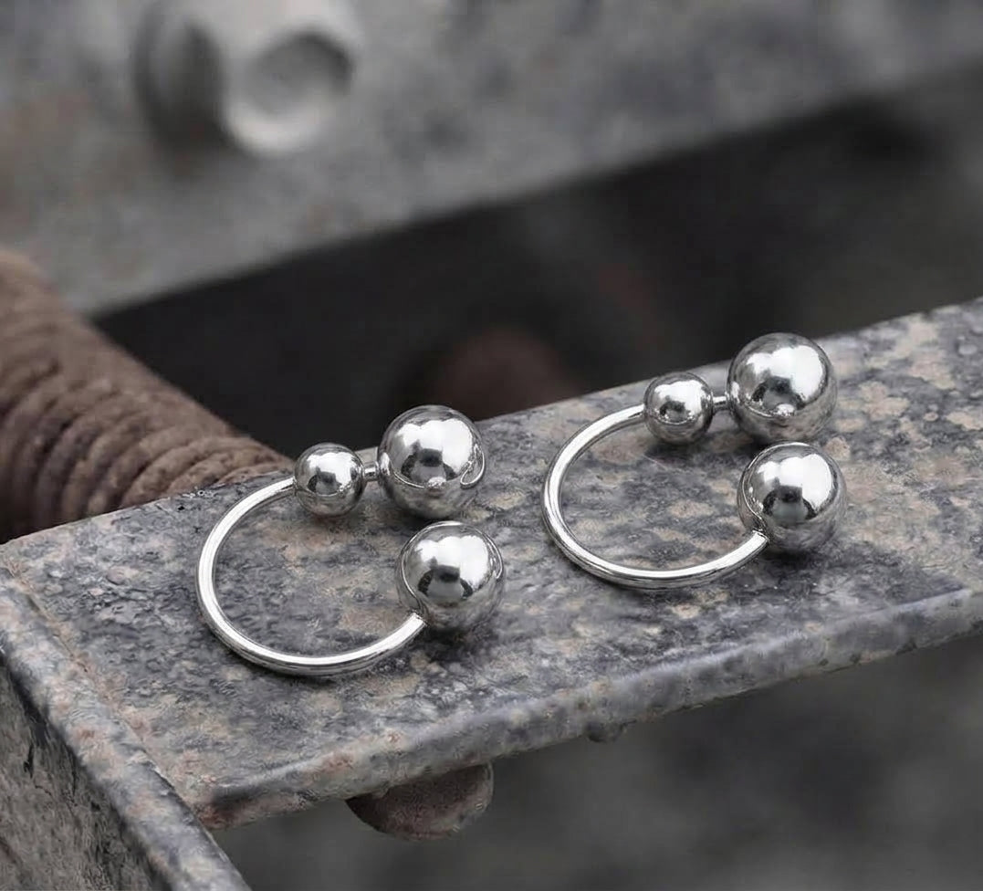 Graduated Ball Drop Earrings